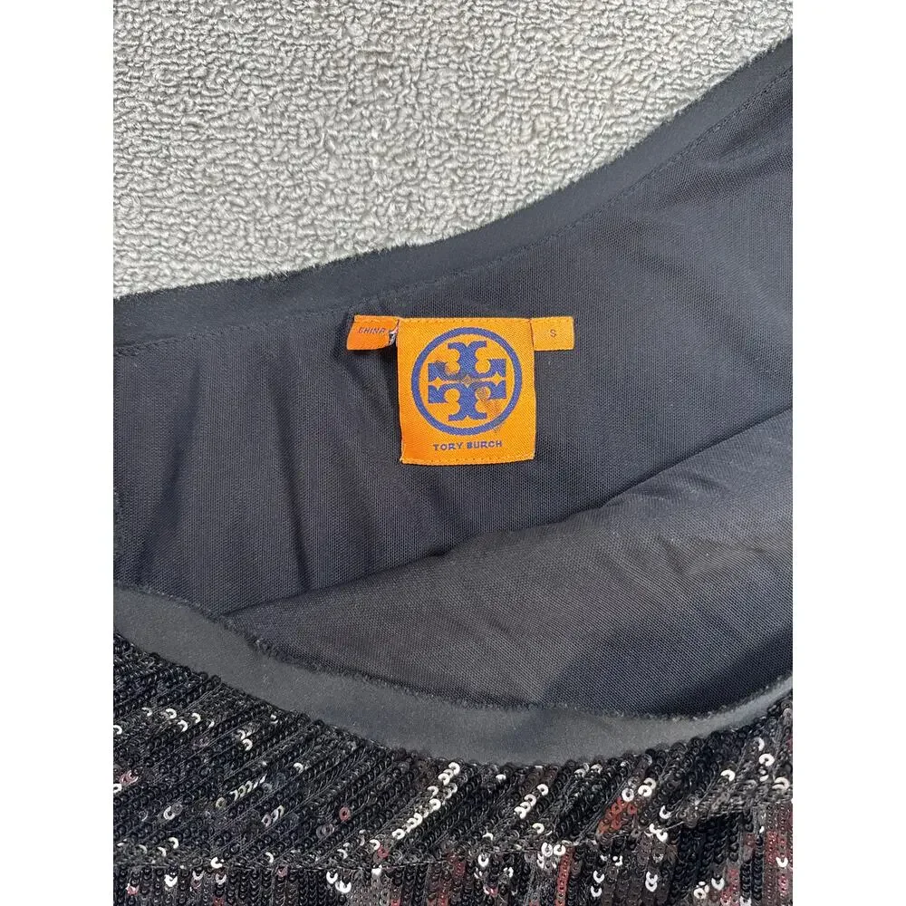 Tory‎ Burch Dress One Shoulder Sequin Mini Cocktail Formal Size Small